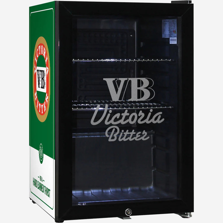 VB Original Branded Glass Door Bar Fridge With Cool Frosted Door Logo