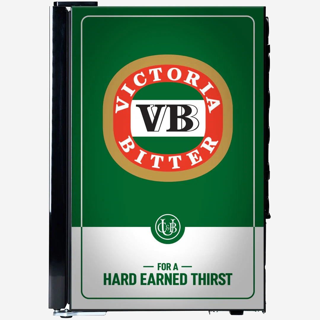 VB Original Branded Glass Door Bar Fridge With Cool Frosted Door Logo