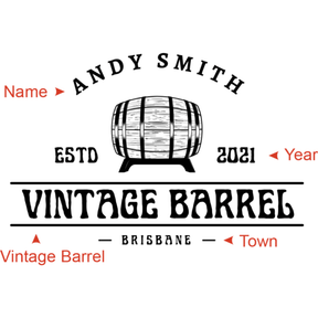 Personalised 'Vintage Design' Oak Barrel