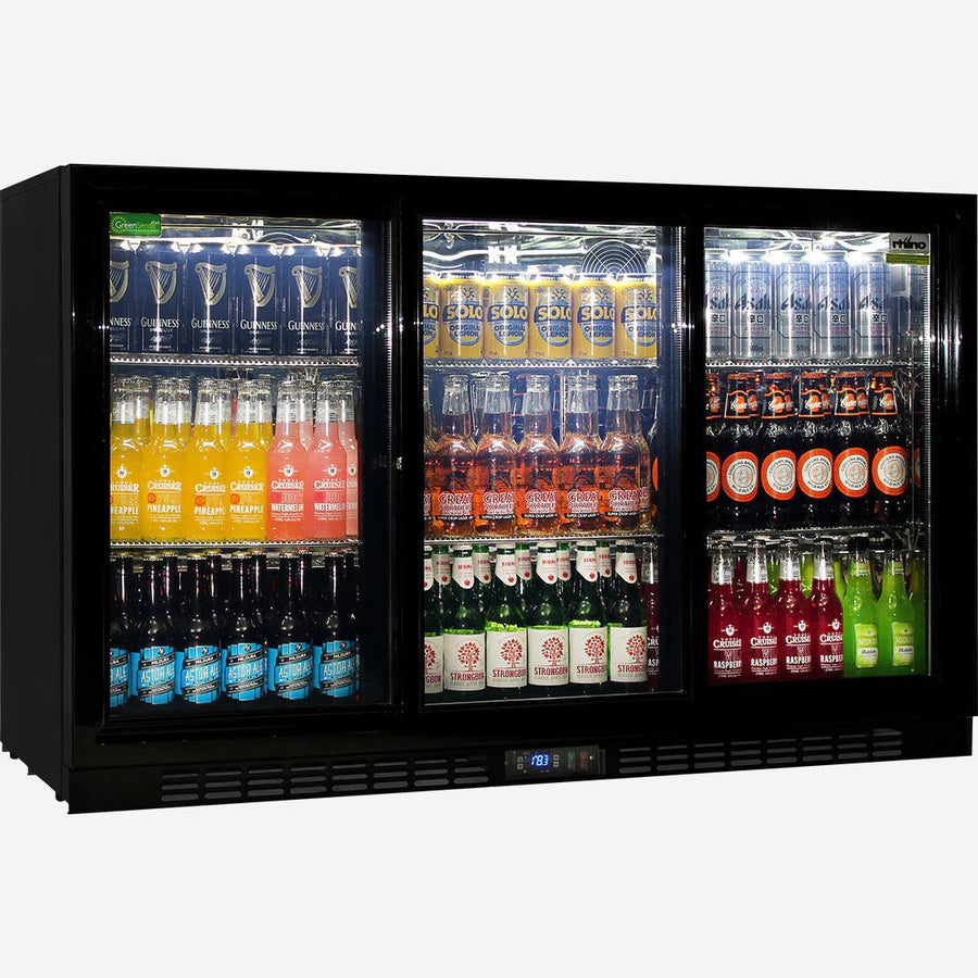 Commercial Under Bench 3 Sliding Doors Alfresco Glass Door Fridge With LG Compressor
