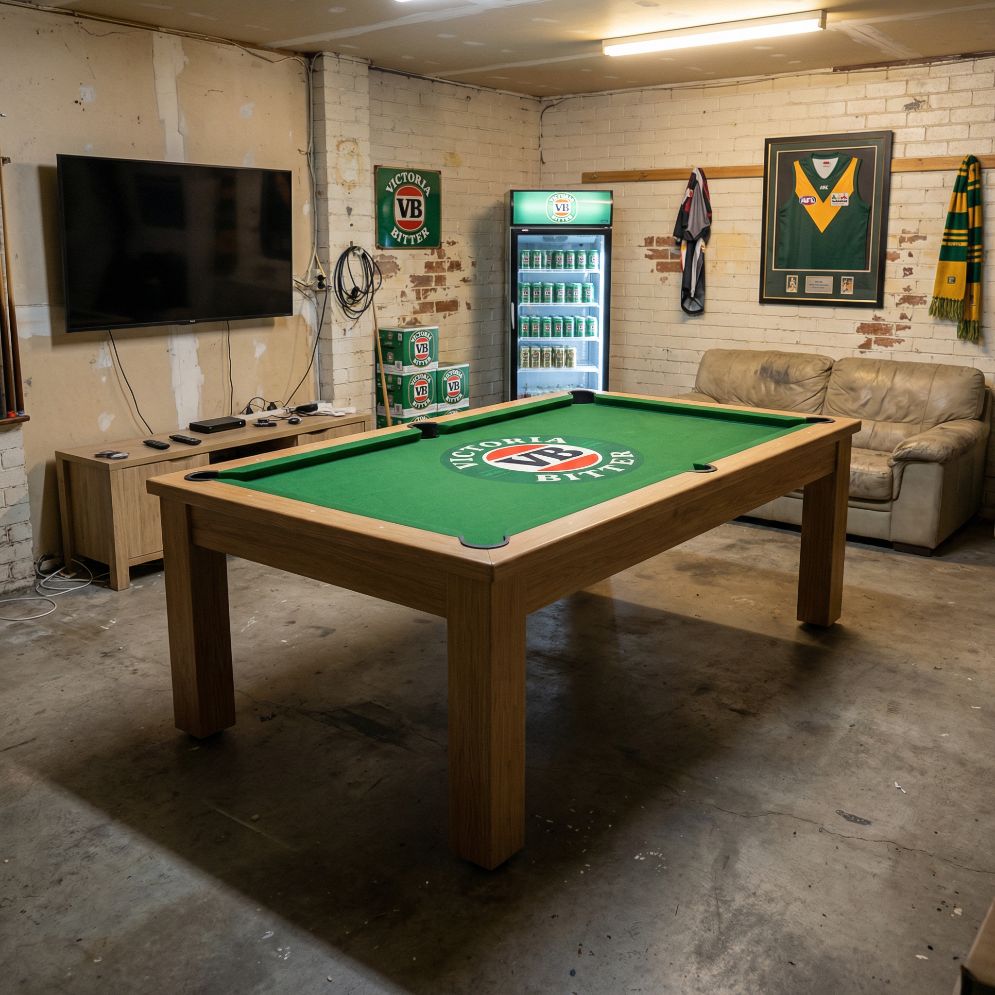7ft pool table Victoria Bitter branded Australia