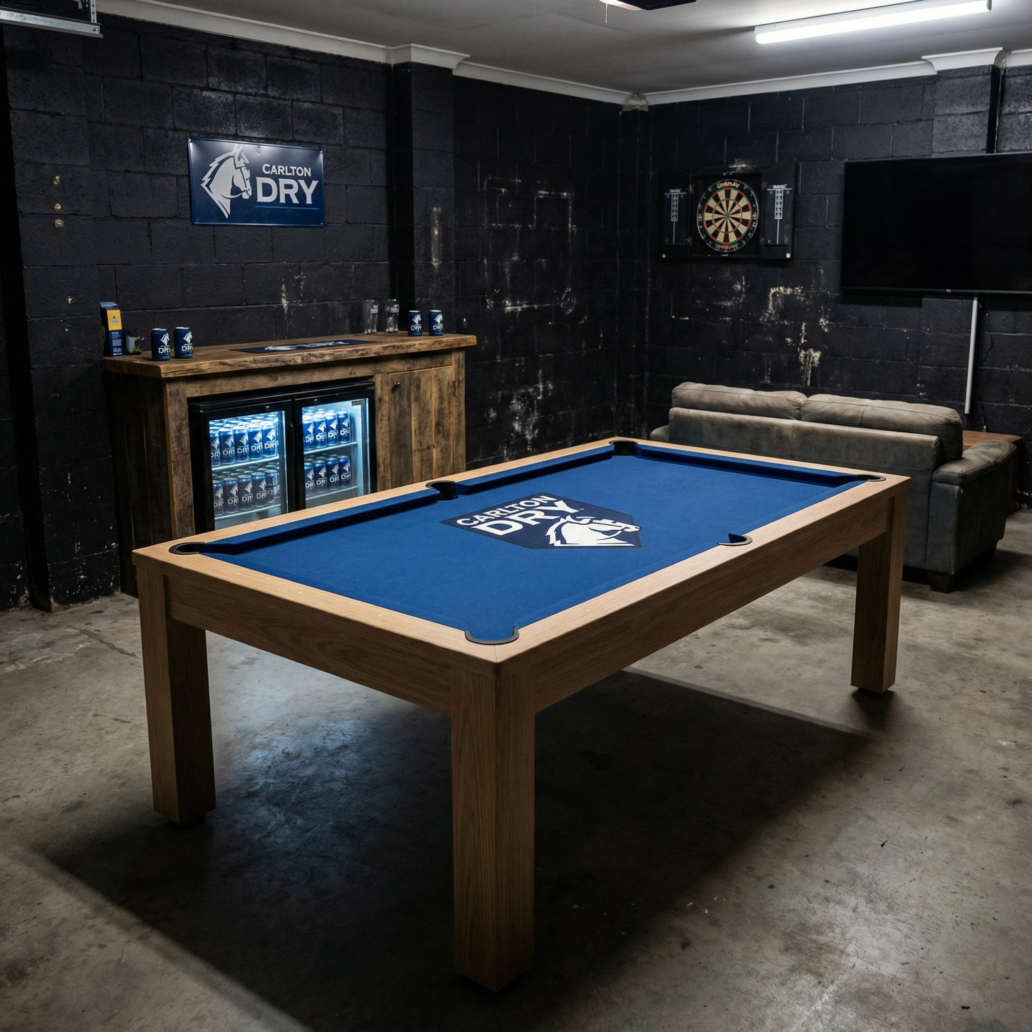 7ft pool table Carlton Dry branded Australia
