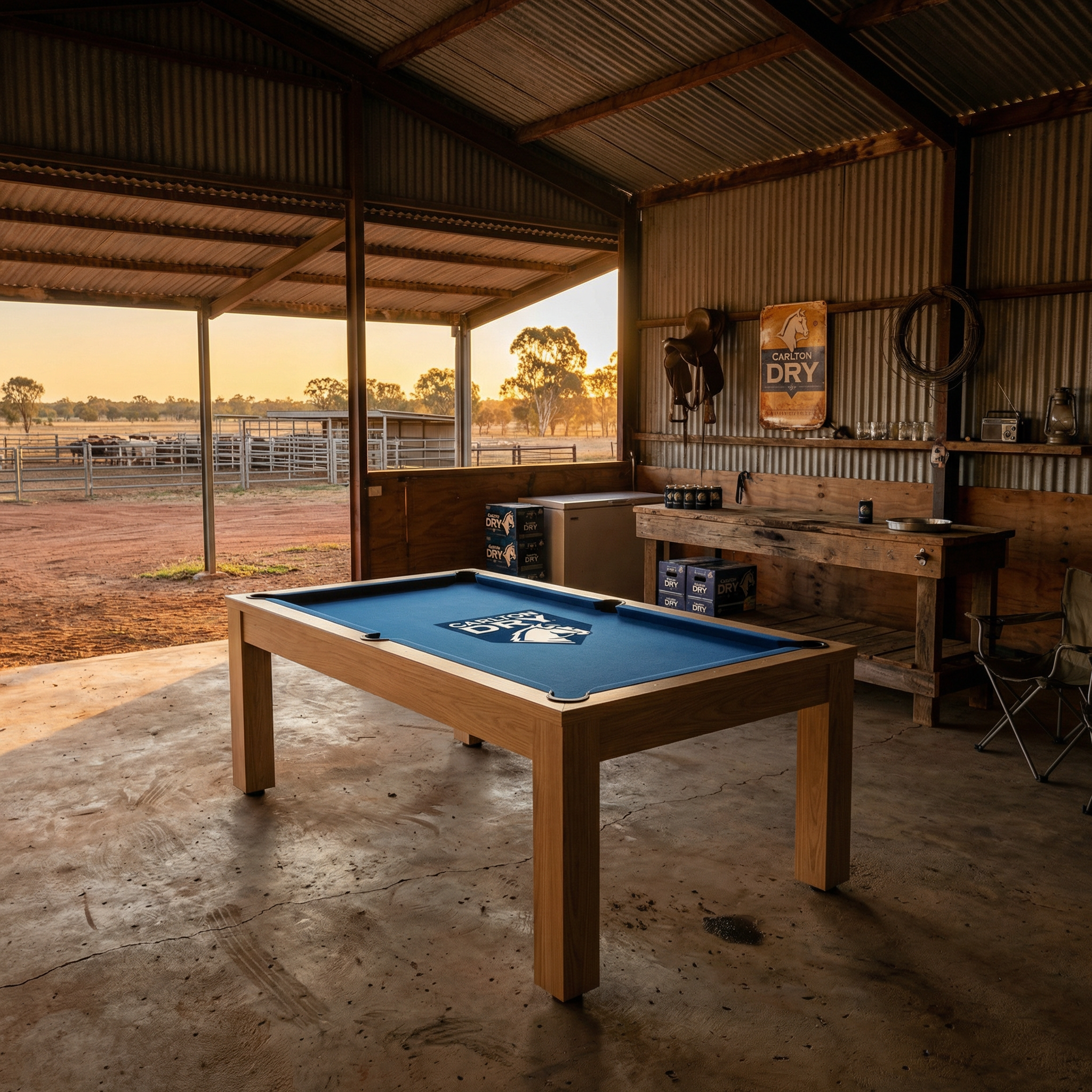 7ft pool table Carlton Dry branded Australia