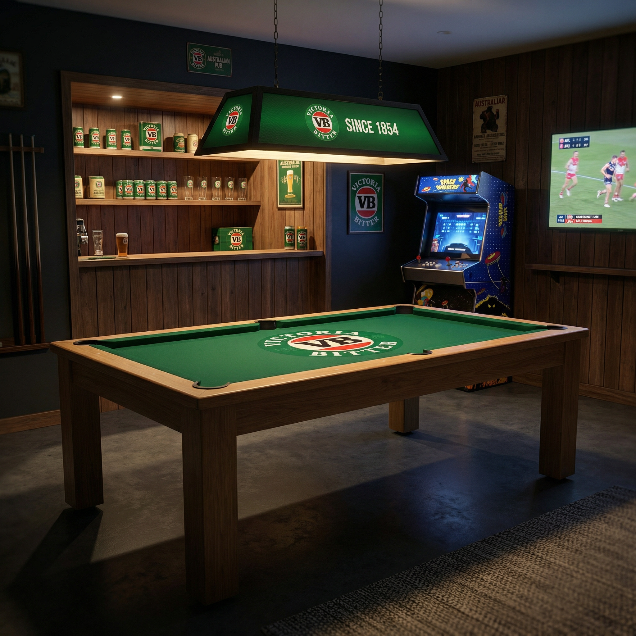 7ft pool table Victoria Bitter branded Australia