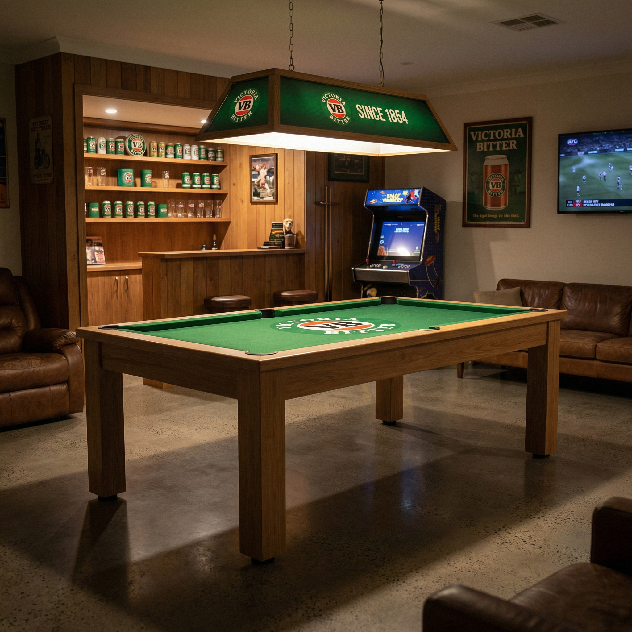 7ft pool table Victoria Bitter branded Australia
