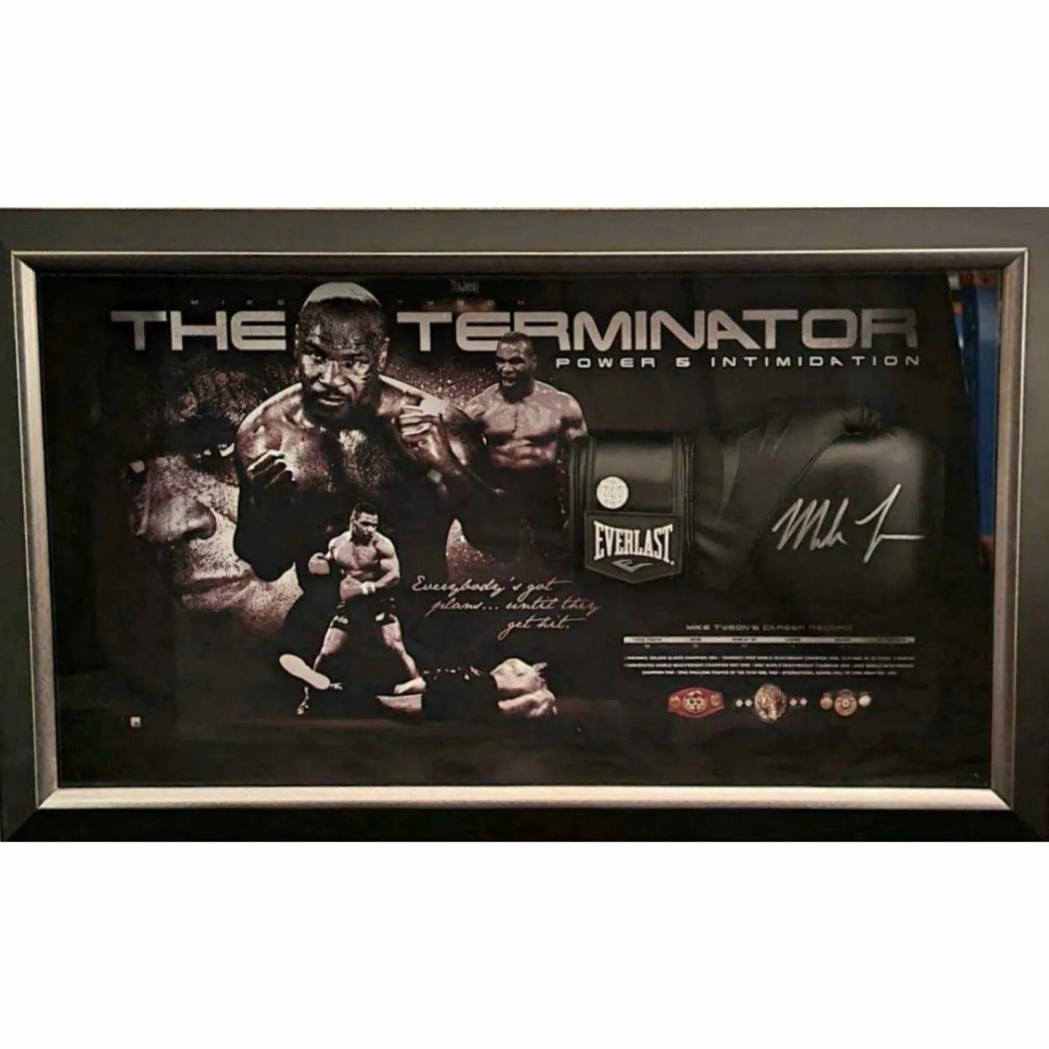 Authentic Autographs Memorabilia - Mike Tyson Signed & Framed Glove Display