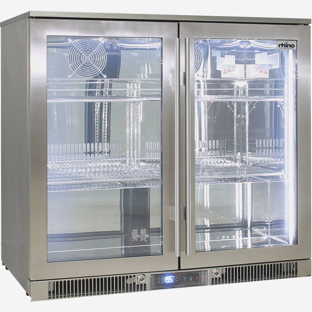 Outdoor Rhino ENVY Bar Fridge Coldest Beer 43ºC+ Best Alfresco 316 Marine Grade Stainless Quiet With No Condensation