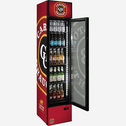 Carlton Draught Branded Skinny Upright Bar Fridge