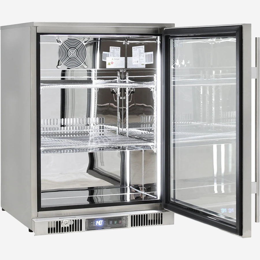 Outdoor Rhino ENVY 1 Door Bar Fridge Coldest Beer 43ºC+ Best Alfresco 316 Stainless Quiet With No Condensation