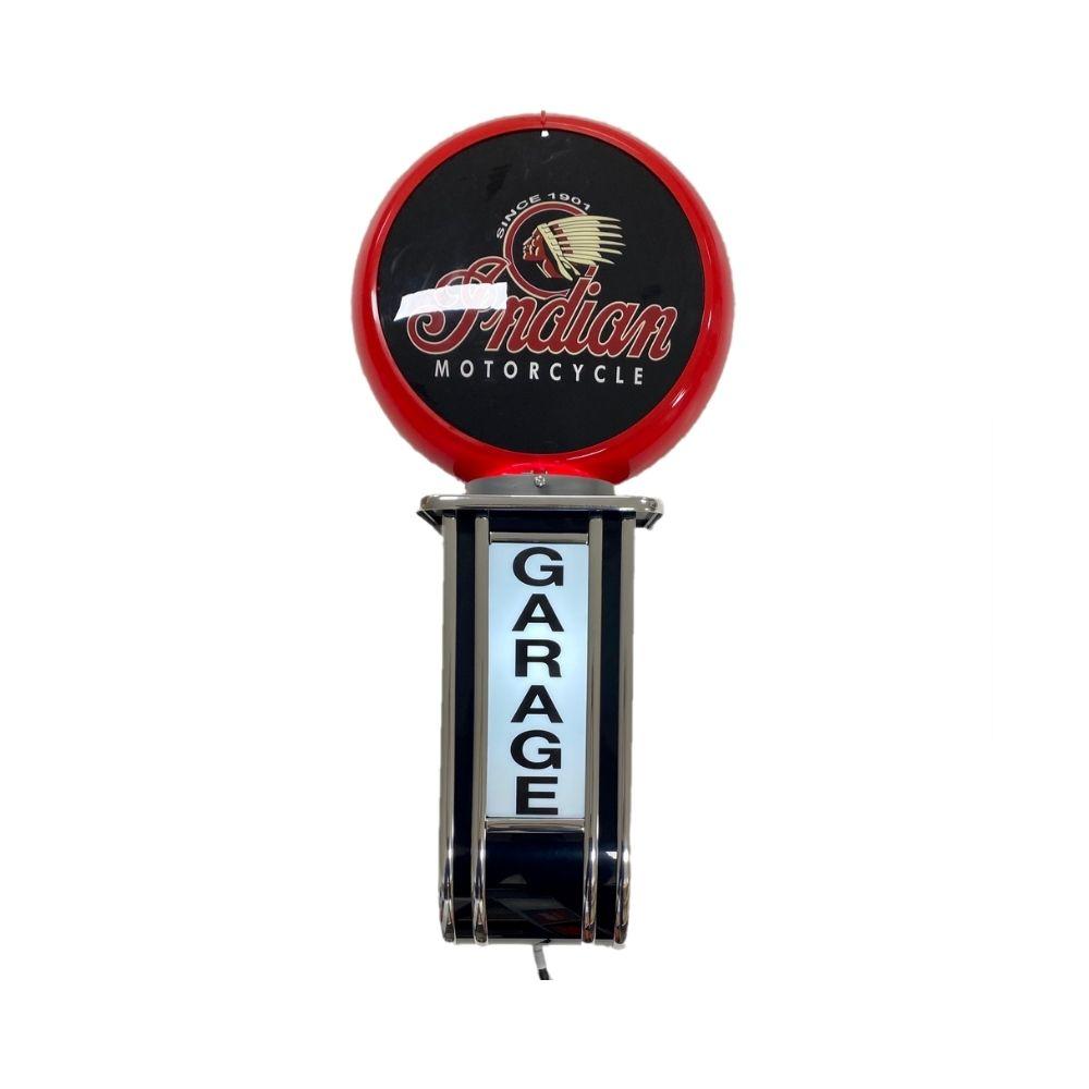 Massive Indian Motorcycle GARAGE Wall Sign Led Bar Lighting Light RED