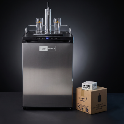 GEN 2.0 Kegerator Single Tap with free Headmaster glasses, D-Type coupler and cleaning package