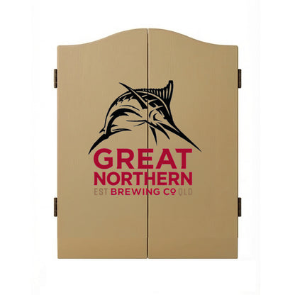 Great Northern Branded Dartboard with Cabinet (SHIPS IN 8 WEEKS)