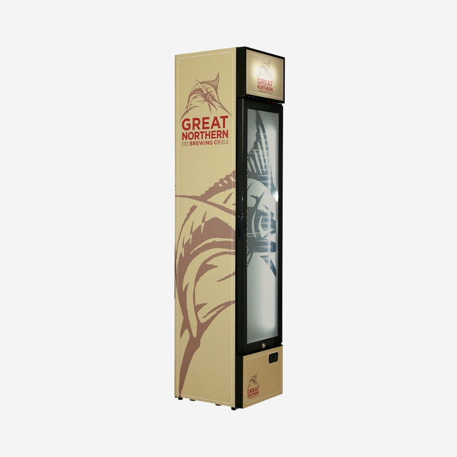 Great Northern Branded Skinny Upright Bar Fridge