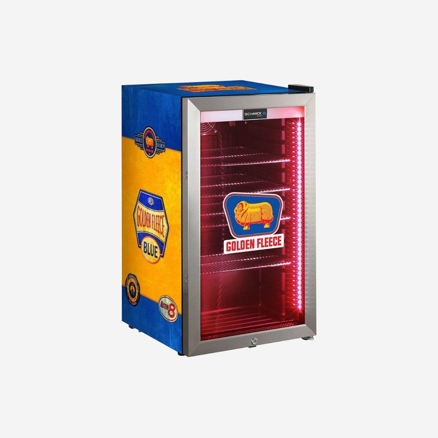 Schmick Vintage Fuel Pump Triple Glazed Alfresco Bar Fridge With LED Strip Lights