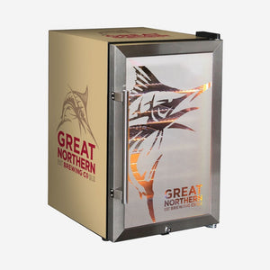 Great Northern branded bar fridge. Great gift idea! Great Entertaining Room Or Man Cave Item