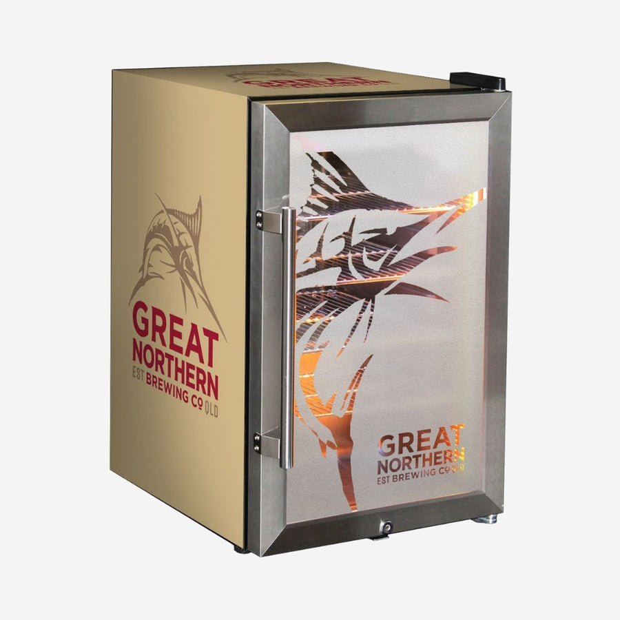 Great Northern branded bar fridge. Great gift idea! Great Entertaining Room Or Man Cave Item