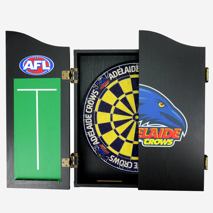 Adelaide Crows AFL Dart Board and Cabinet Set