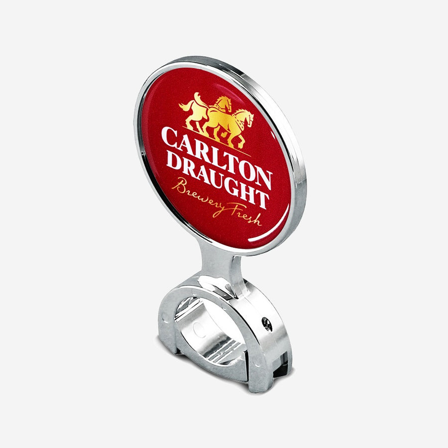 Carlton Draught - 73 mm Chrome Decal Holder