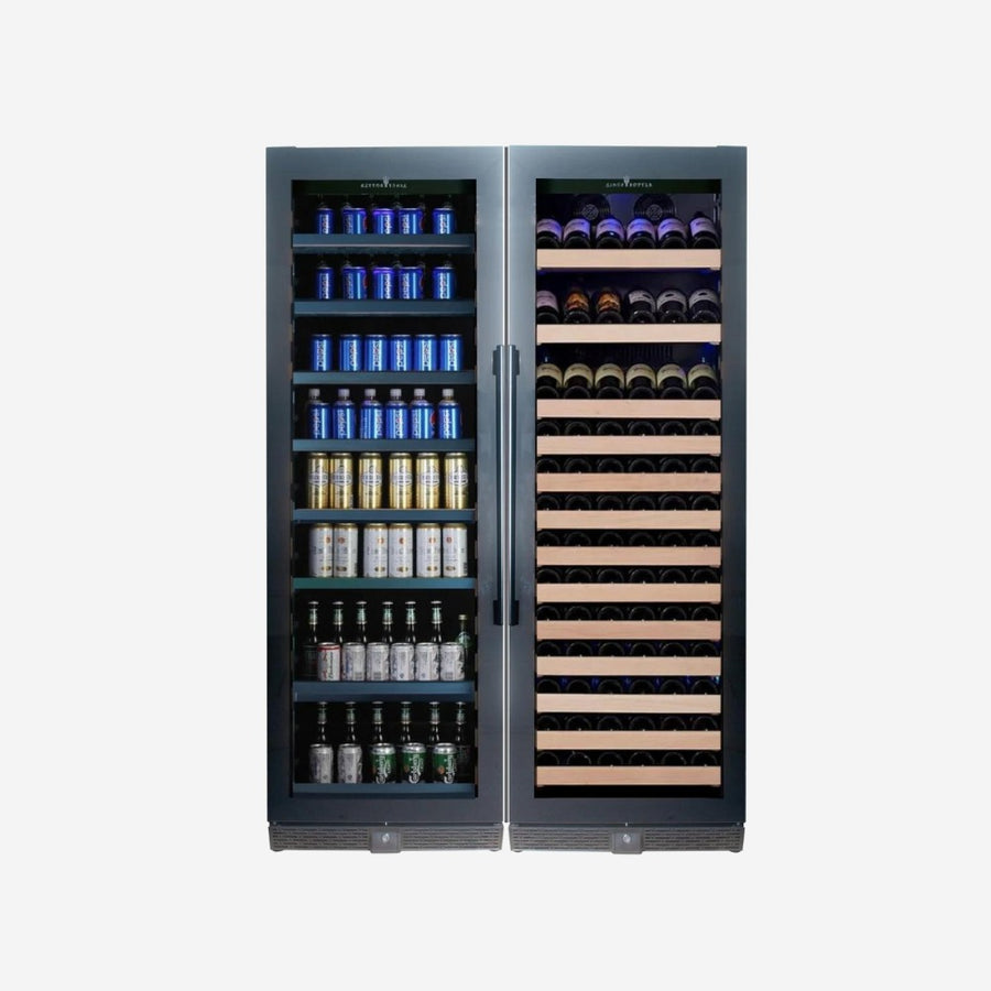 Upright Large Wine & Beverage Refrigerator Combo