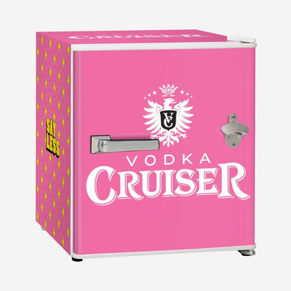 Vodka Cruiser Retro Mini Bar Fridge 46 Litre With Opener 1 Year Full Replacement