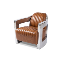 Havana Ribbed Aviator Armchair - Tan