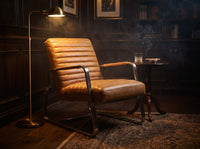 Havana Ribbed Aviator Armchair - Tan