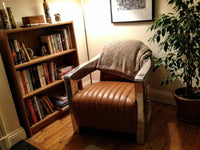 Havana Ribbed Aviator Armchair - Tan