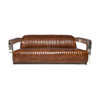 Havana Ribbed Aviator Four-Seat Lounge - Tan