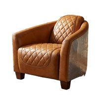 Havana Quilted Aviator Armchair - Tan