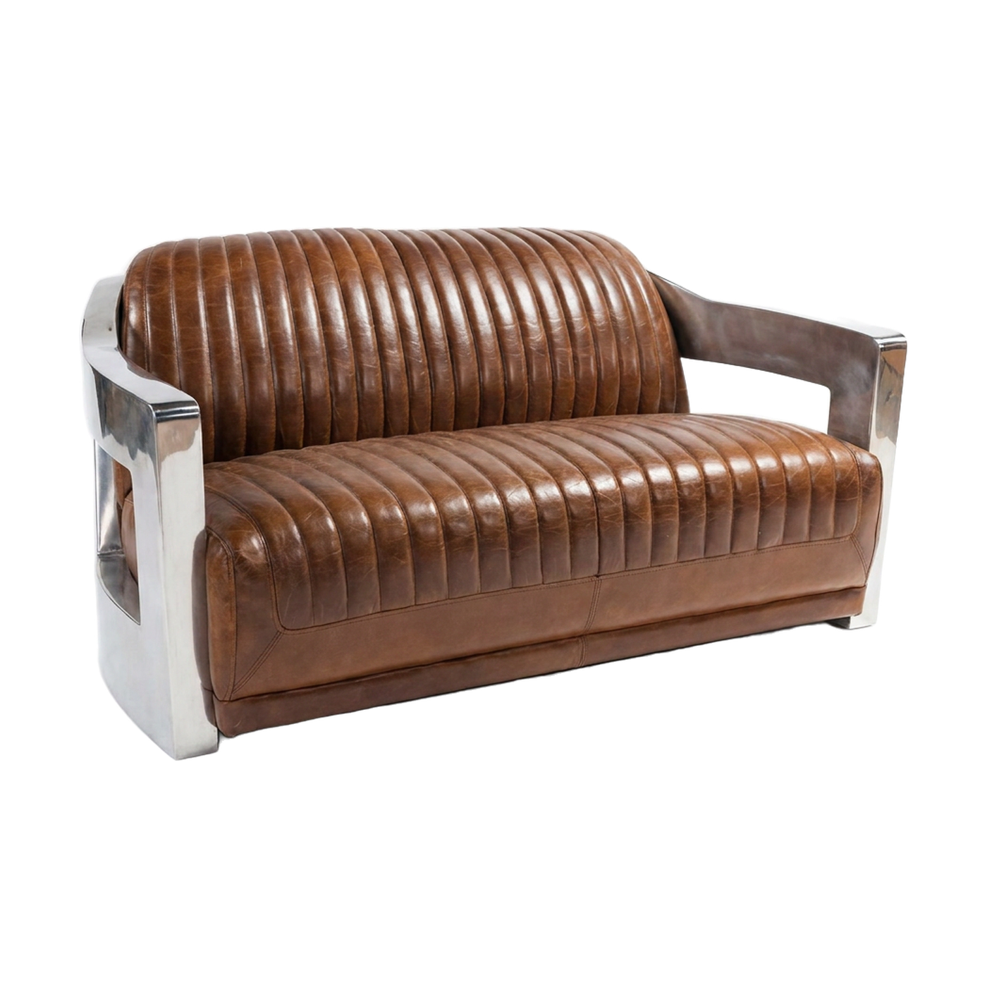 Havana Ribbed Aviator Three-Seat Lounge - Tan