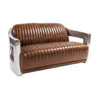 Havana Ribbed Aviator Three-Seat Lounge - Tan