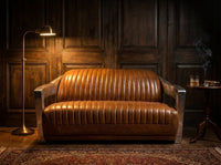 Havana Ribbed Aviator Three-Seat Lounge - Tan