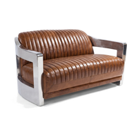 Havana Ribbed Aviator Two-Seat Lounge - Tan