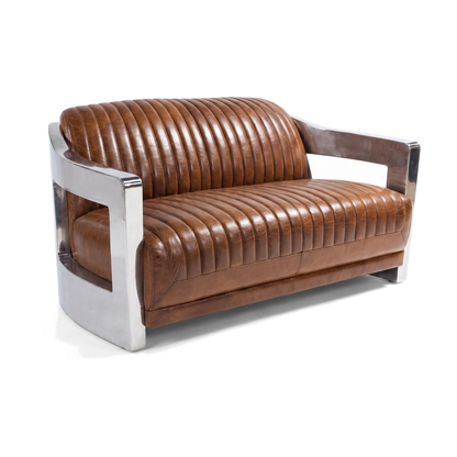 Havana Ribbed Aviator Two-Seat Lounge – Tan