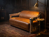 Havana Ribbed Aviator Two-Seat Lounge - Tan