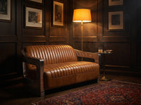 Havana Ribbed Aviator Two-Seat Lounge - Tan