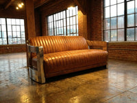 Havana Ribbed Aviator Two-Seat Lounge - Tan
