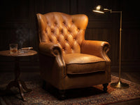 The Hermit Wingback Armchair - Camel