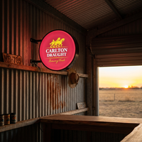 Carlton Draught Beer Bar Lighting Wall Sign Light LED