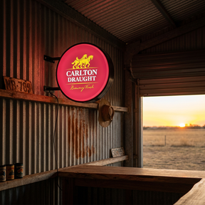 Carlton Draught Beer Bar Lighting Wall Sign Light LED