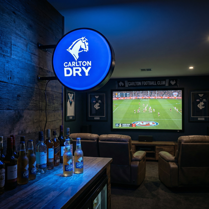 Carlton Dry Beer Bar Lighting Wall Sign Light LED
