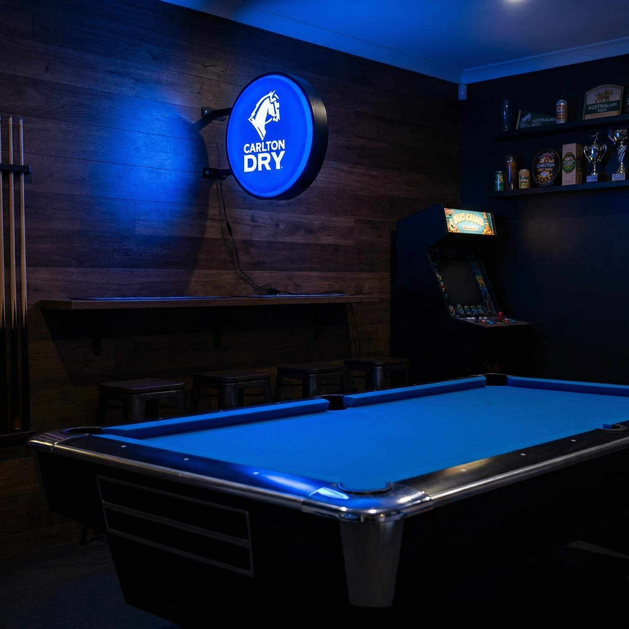 Carlton Dry Beer Bar Lighting Wall Sign Light LED