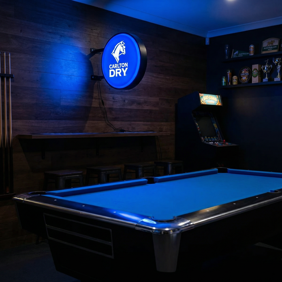 Carlton Dry Beer Bar Lighting Wall Sign Light LED