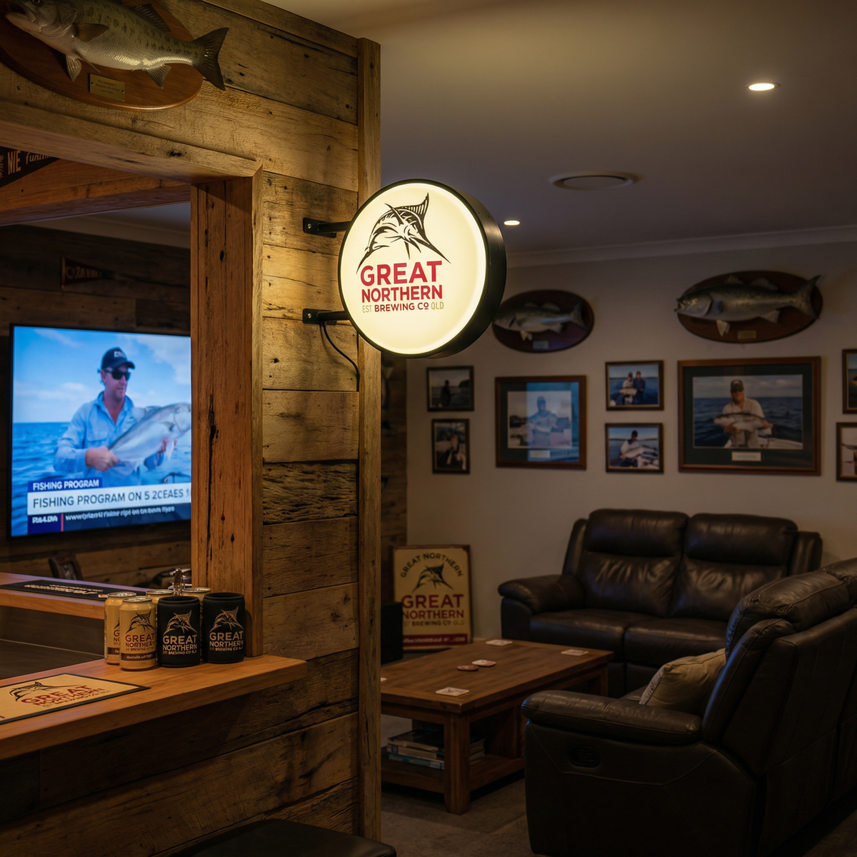 Great Northern Brewing Co Beer Bar Lighting Wall Sign Light LED – A Man ...