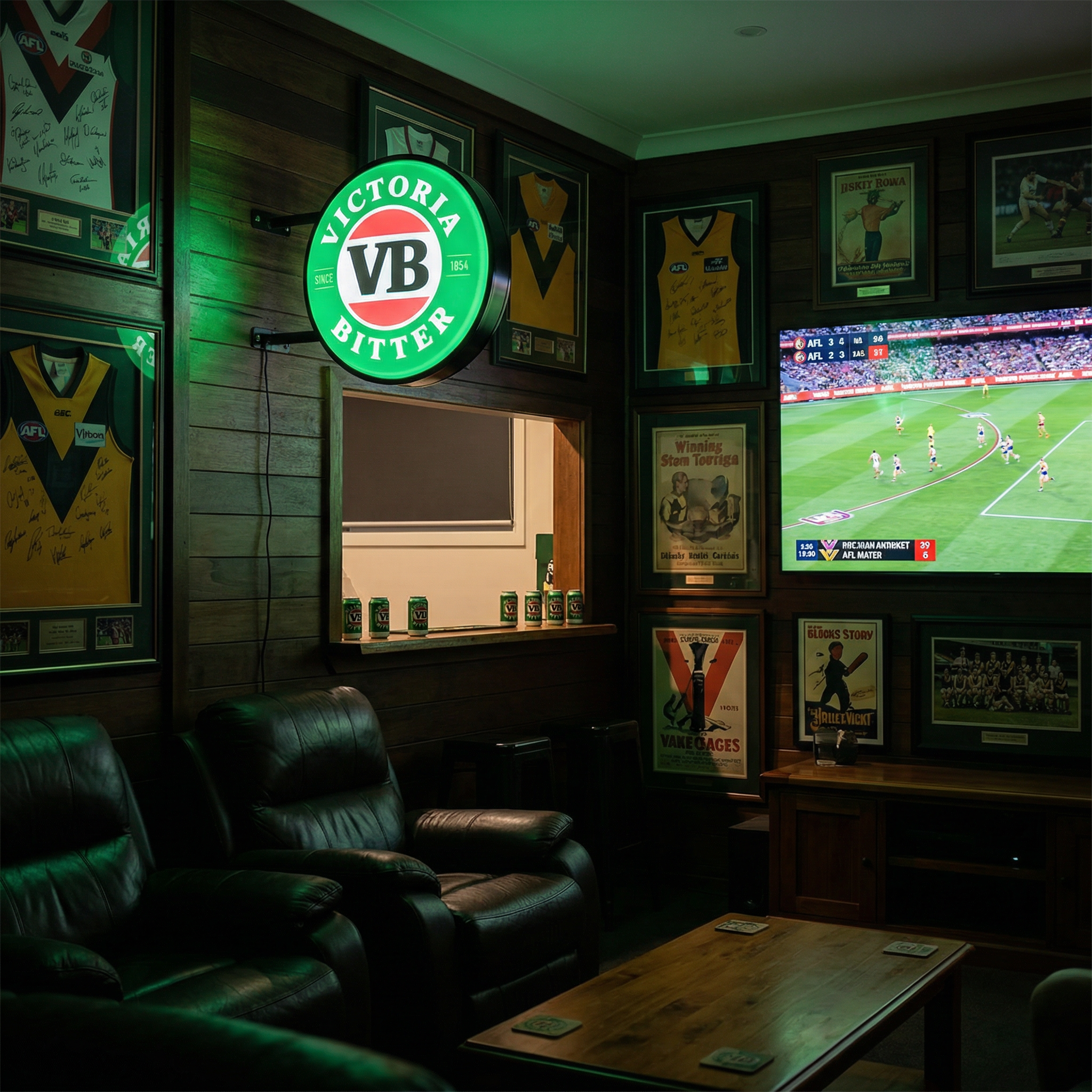 VB Victoria Bitter Beer Bar Lighting Wall Sign Light