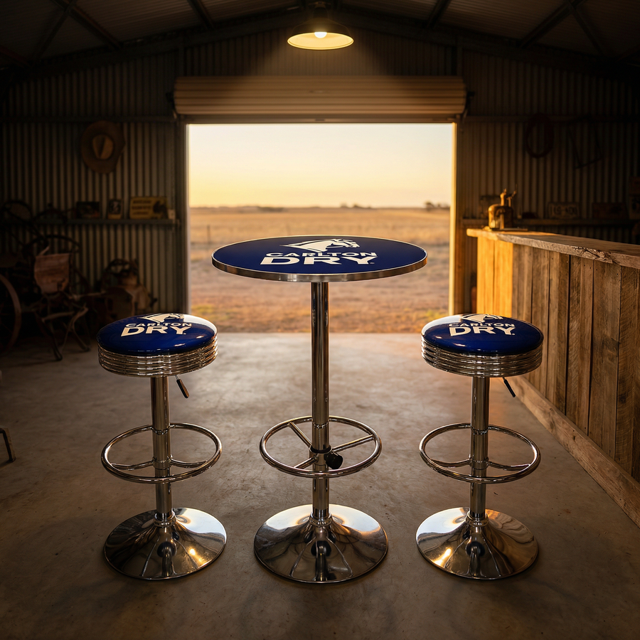 Carlton Dry Retro Bar Stool and Table Set
