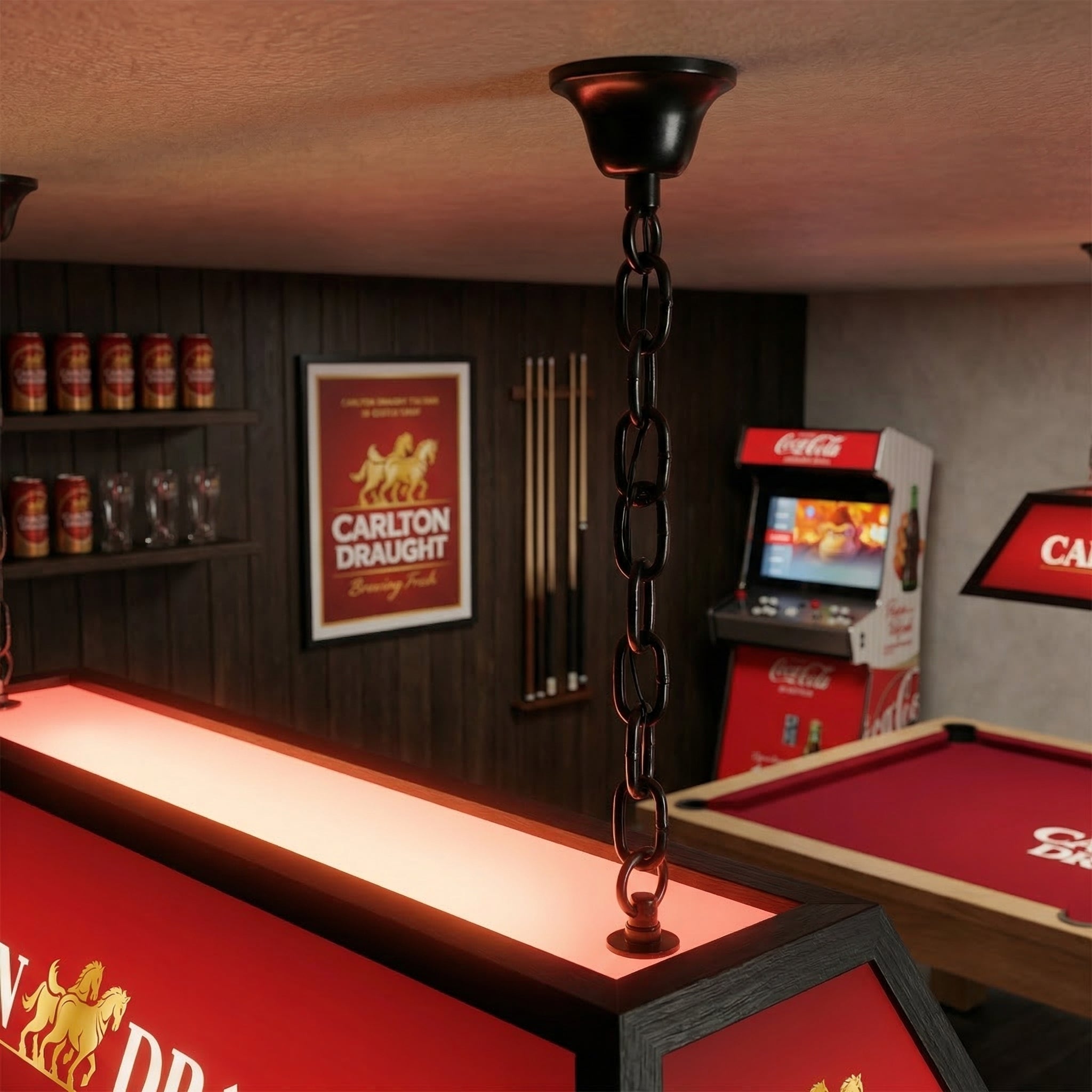 Carlton Draught Branded Pool Table Lamp (SHIPS IN 8 WEEKS)