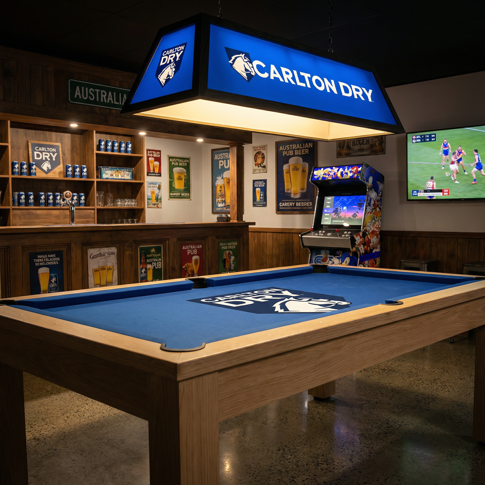 Carlton Dry Branded Pool Table Lamp (SHIPS IN 8 WEEKS)
