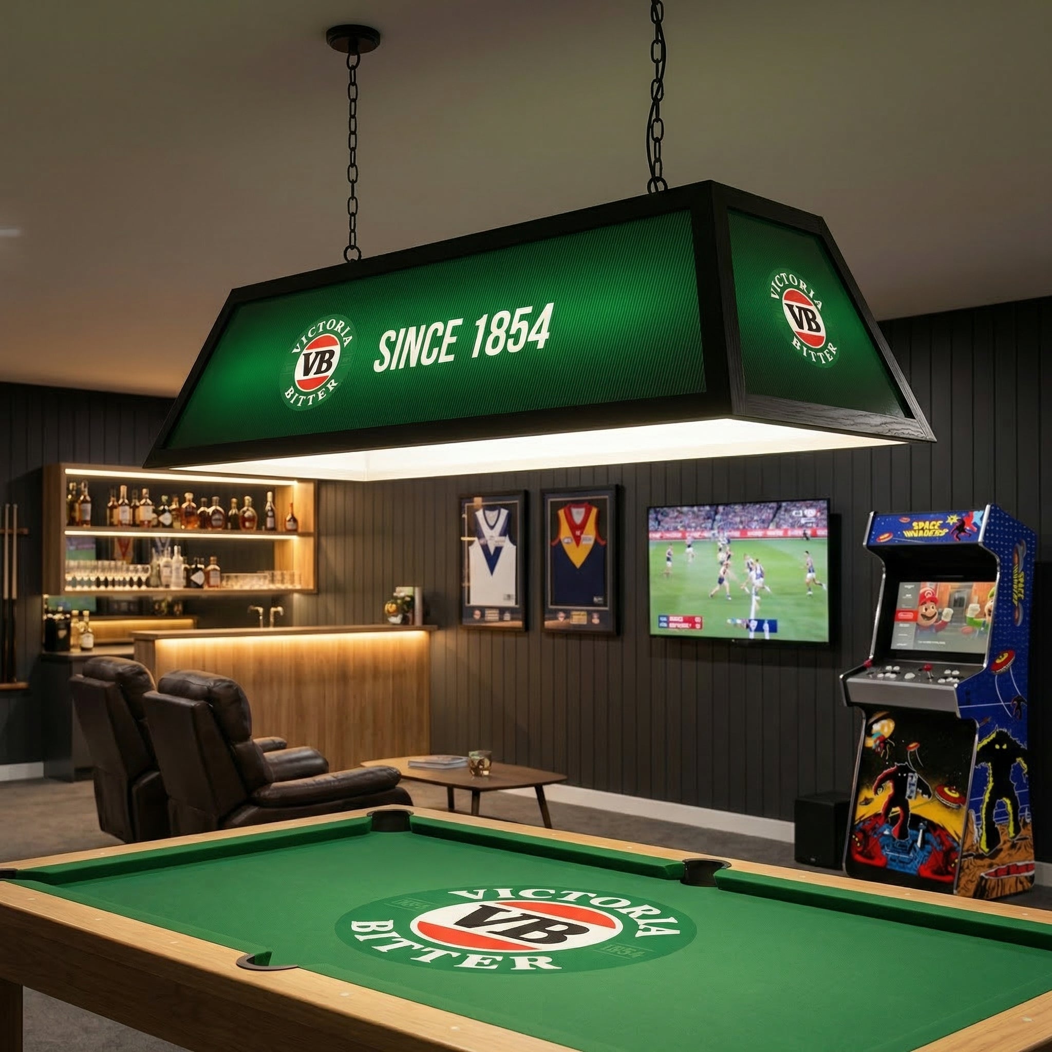 Victoria Bitter Branded Pool Table Lamp (SHIPS IN 8 WEEKS)