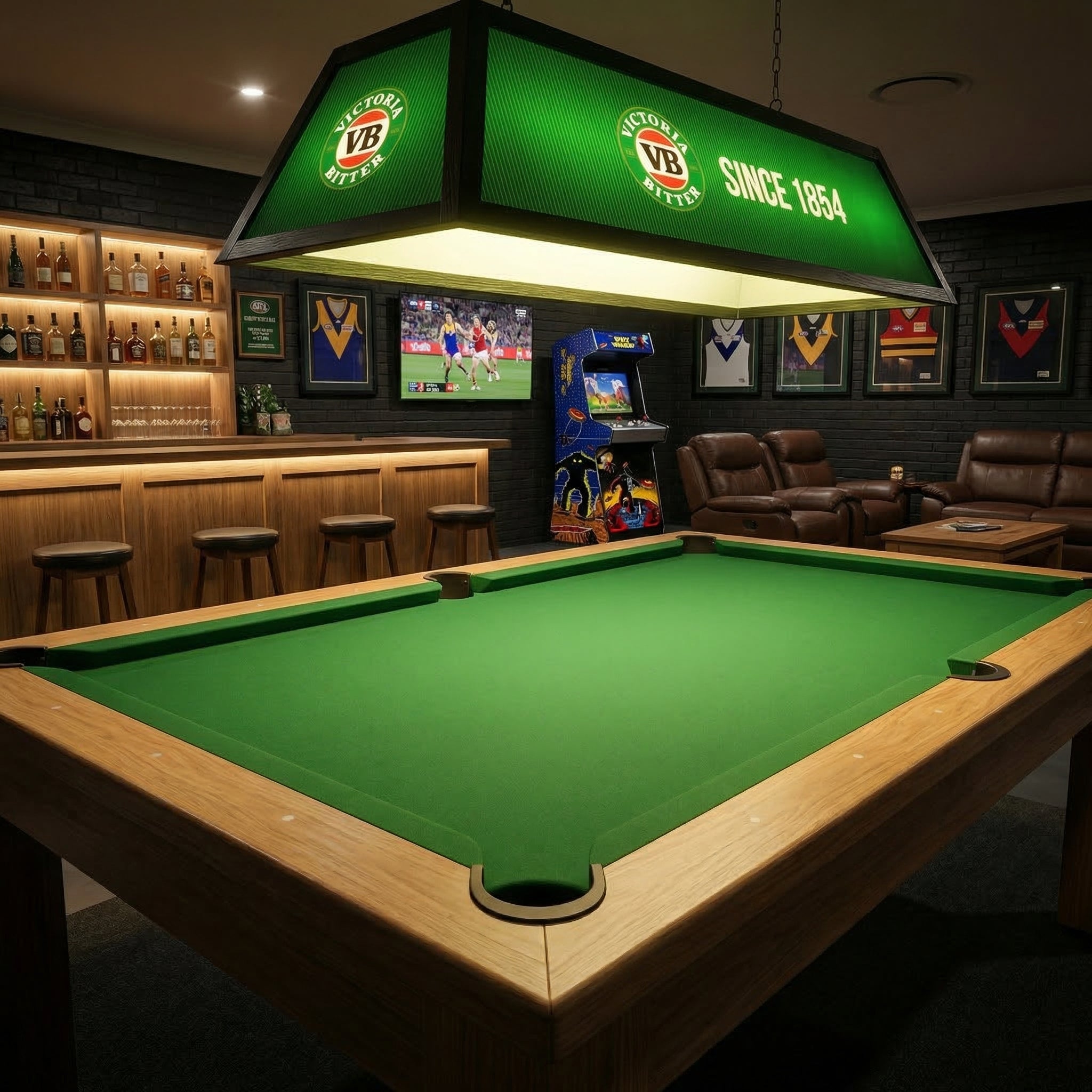 Victoria Bitter Branded Pool Table Lamp (SHIPS IN 8 WEEKS)